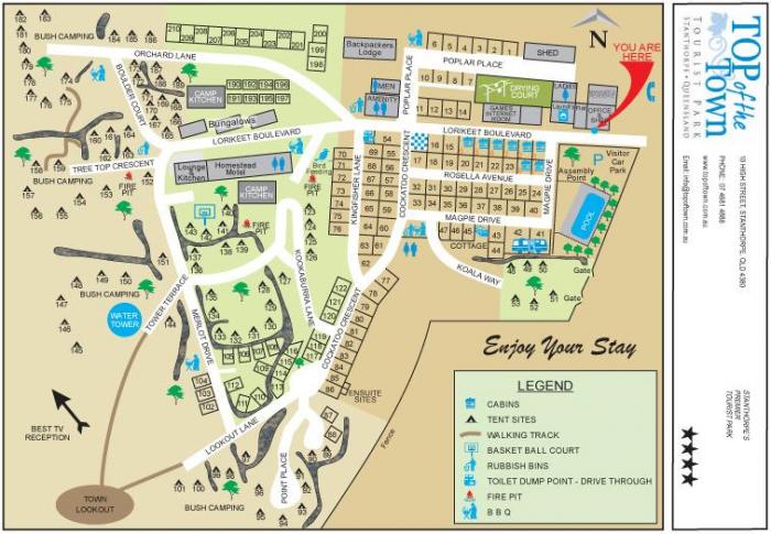 Stanthorpe Top of Town Accommodation Village - Stanthorpe: Park map
