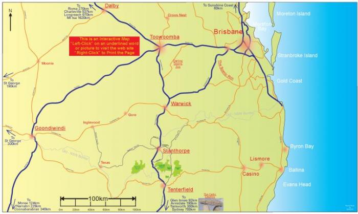 Stanthorpe Top of Town Accommodation Village - Stanthorpe: Map of Stanthorpe