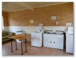 Grampians Gate Caravan Park - Stawell: Interior of laundry.  Note the comfortable seating on the left.