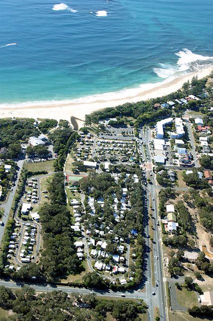 Dicky Beach Family Holiday Park - Caloundra: Aerial view of Dicky Beach Holiday Park