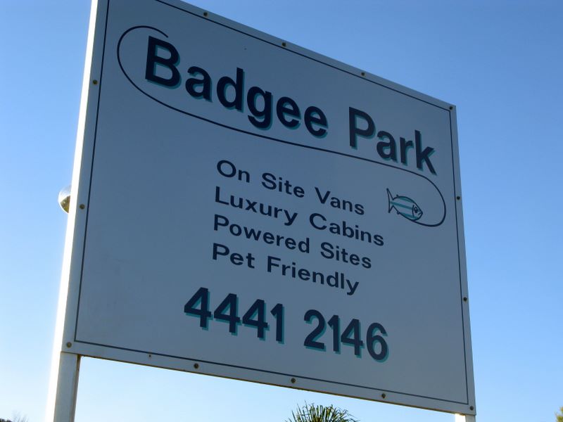 Badgee Caravan Park - Sussex Inlet: Badgee Park welcome sign
