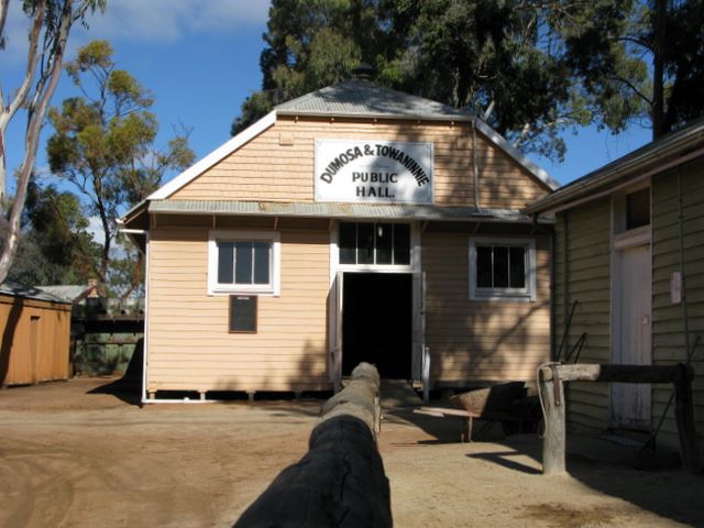 Pioneer Settlement Museum - Swan Hill: Pioneer Settlement Museum at Swan Hill Victoria: Dumosa & Towaninnie Public Hall at Pioneer Settlement Museum