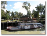 Pioneer Settlement Museum - Swan Hill: Pioneer Settlement Museum at Swan Hill Victoria: Paddle steamer with views of Pioneer Settlement in the background.