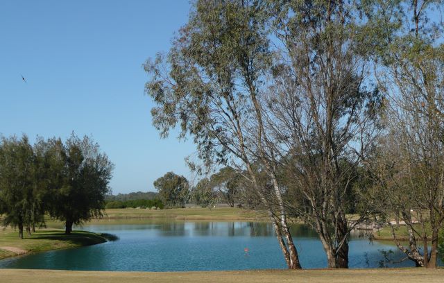 Murray Downs Golf & Country Club - Swan Hill: Magnificent water feature adjacent to Hole 2