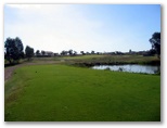 Longyard Golf Course - Tamworth: Fairway view Hole 7 with water trap on right