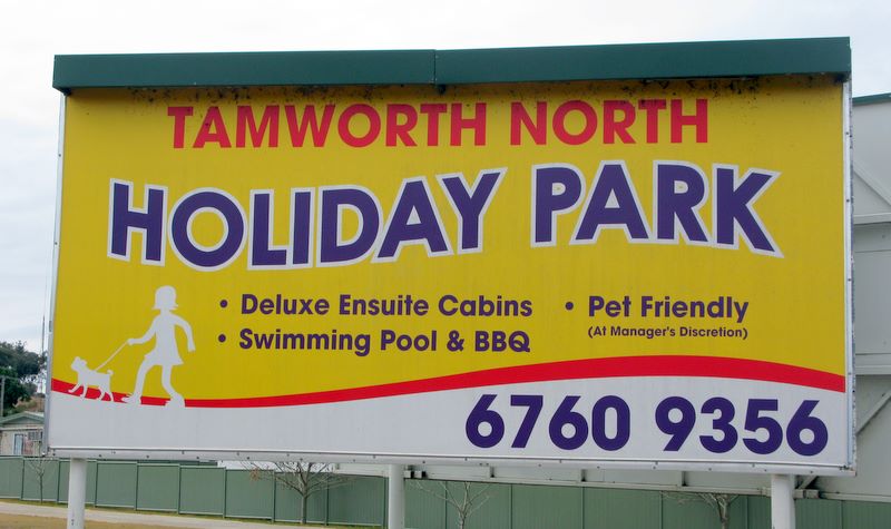 Tamworth North Holiday Park - Tamworth: Welcome sign