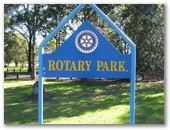 Taree Rotary Park Dump Site - Taree: Rotary Park welcome sign