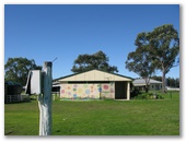 Taree Showground Camping - Taree: Powered sites for caravans with amenities in background