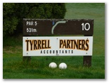 Trafalgar Golf Course - Trafalgar: Hole 10 Par 5, 531 metres.  Sponsored by Tyrrell Partners Accountants