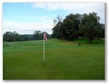 Trafalgar Golf Course - Trafalgar: Green on Hole 10 looking back along fairway.