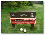 Trafalgar Golf Course - Trafalgar: Hole 14 Par 5, 445 metres.  Sponsored by Aus Home Maintenance Pty Ltd.