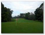 Trafalgar Golf Course - Trafalgar: Green on Hole 14 looking back along fairway