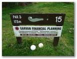 Trafalgar Golf Course - Trafalgar: Hole 15 Par 3, 173 metres.  Sponsored by Garvan Financial Planning.
