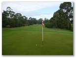 Trafalgar Golf Course - Trafalgar: Green on Hole 17 looking back along fairway.