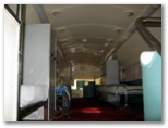 Tandara Caravan & Tourist Park - Trangie: Upstairs sleeping accommodation in converted electric train