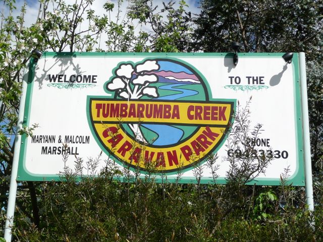 Tumbarumba Creek Caravan Park - Tumbarumba: Tumbarumba Creek Caravan Park welcome sign