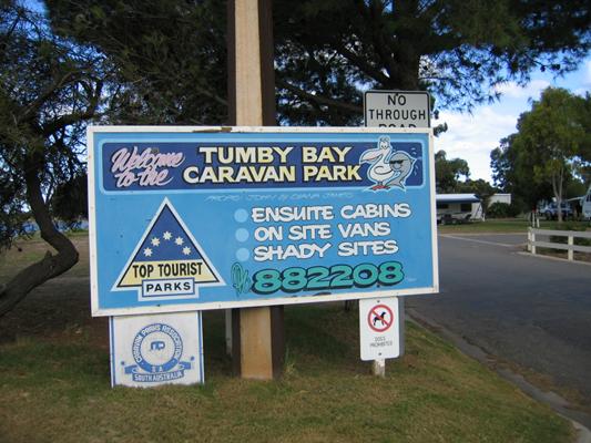 Tumby Bay Caravan Park - Tumby Bay: Tumby Bay Caravan Park welcome sign