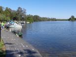 Great Lakes Holiday Park - Tuncurry: the park has its own wharf to tie your boat to or to fish from 