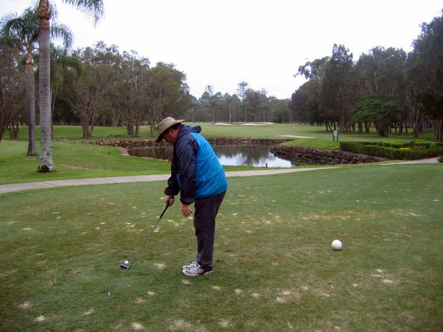 Coolangatta Tweed Heads Golf Course - Tweed Heads: Fairway view Hole 17 with water obstacle