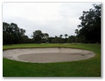 Coolangatta Tweed Heads Golf Course - Tweed Heads: Large bunker on approach to the green