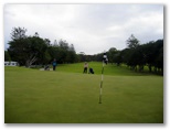 Coolangatta Tweed Heads Golf Course - Tweed Heads: Green on Hole 18 looking back along fairway