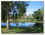 Twin Towns Golf Course - Banora Point: Reflections in the lake beside Hole 4