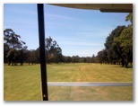 Urunga Golf and Sports Club - Urunga: Approach to the green on Hole 4