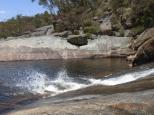 Cascades Camping Ground - Wadbilliga National Park: A gentle but not so elegant landing at the end of the waterslide.