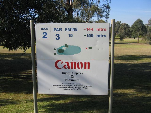 Wagga Wagga RSL Golf Course - Wagga Wagga: Wagga RSL Golf Club Hole 2, Par 3, 159 metres