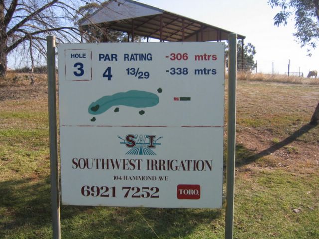 Wagga Wagga RSL Golf Course - Wagga Wagga: Wagga RSL Golf Club Hole 3: Par 4, 338 metres