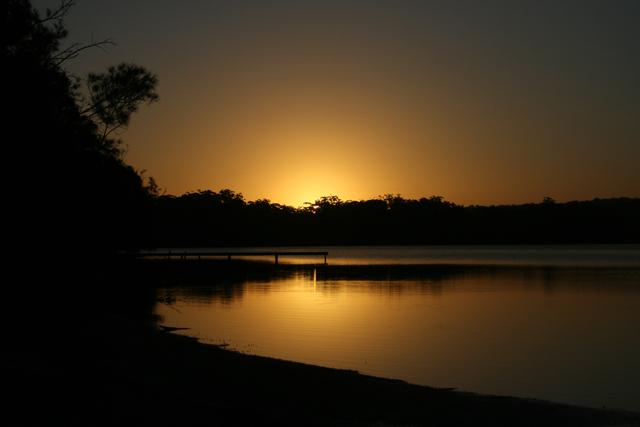 Wallaga Lake Resort - Wallaga Lake: Walllaga Lake at sunset
