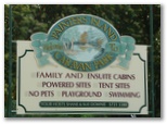 Painters Island Caravan Park - Wangaratta: Painters Island Caravan Park welcome sign