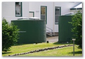 Waratah Caravan Park and Camping Ground - Waratah: Water tanks are the amenities.  Each tank contains a shower, toilet and hand basin. The laundry is free
