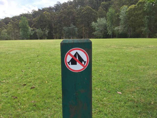 Upper Yarra Reservoir Park - Reefton: You are not permitted to camp on the playing grounds.