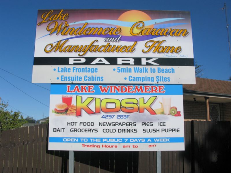 Lake Windemere Caravan and Manufactured Home Park - Warilla: Welcome sign