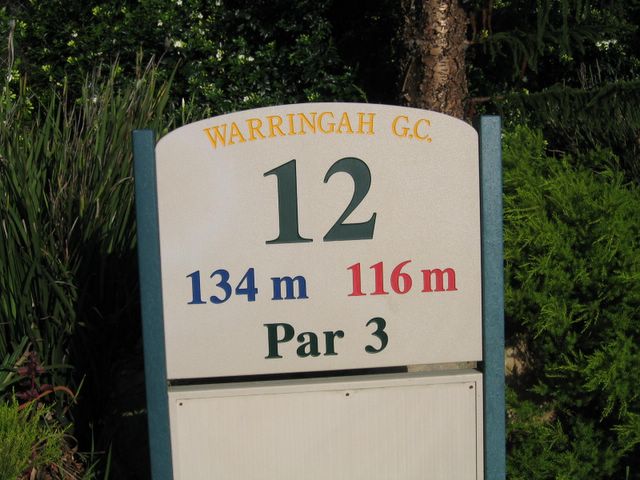 Warringah Golf Course - North Manly Sydney: Hole 12 - Par 3, 134 meters