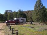 Seatons Campground - Weddin Mountains National Park: Campsites are smallish and some have rocky ground,you can erect a tent outside the post barriers.Post barriers surround all sites except a few at the entrance where you can park with large rigs.