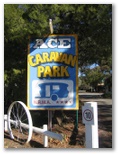Ace Caravan Park - West Wyalong: Ace Caravan Park welcome sign