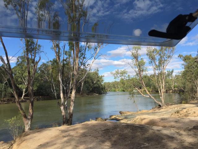 Betha Bend Campground - Wharparilla: Lovely river view from the caravan.
