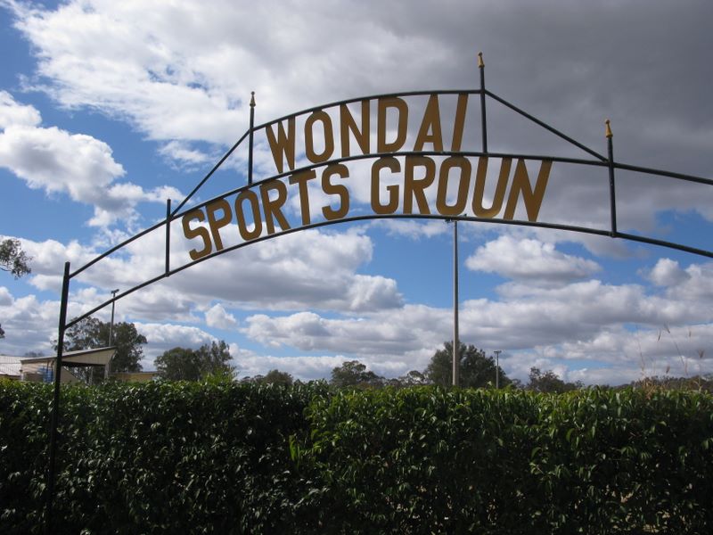 Dingo Creek Bicentennial Park - Wondai: Wondai Sports Ground is directly across the road