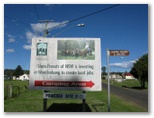 Woodenbong Caravan Park & Camping Area - Woodenbong: Roadside sign for Caravan Park -  State Forests of NSW run the park.