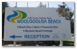 Woolgoolga Beach Caravan Park 2009 - Woolgoolga: Woolgoolga Beach Caravan Park welcome sign