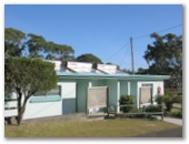 Bushy Tail Caravan Park - Wrights Beach: Amenities block and laundry with new solar panels installed.