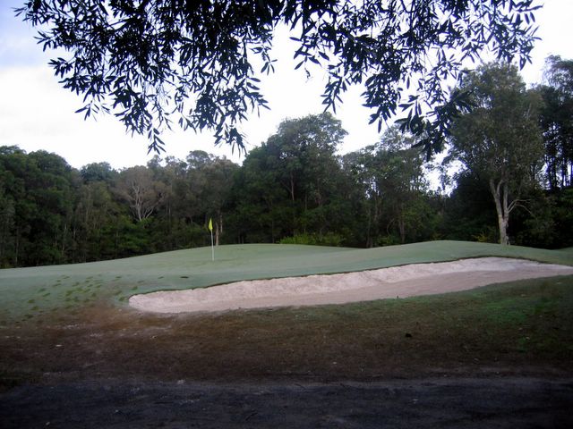 Yamba Golf Course - Yamba: Large bunker around the 12th green.