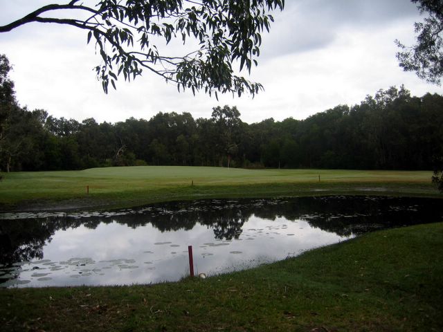 Yamba Golf Course - Yamba: Water trap near the 14th green.