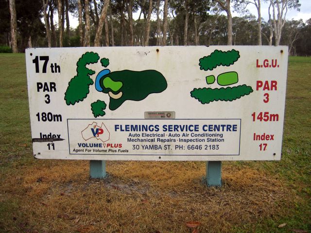 Yamba Golf Course - Yamba: Layout of the 17th hole.