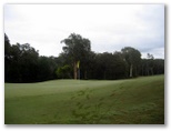 Yamba Golf Course - Yamba: Sleep slope up to the 16th green and a sharp fall away makes chipping challenging.