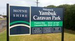Yambuk Caravan Park - Yambuk: Welcome sign.