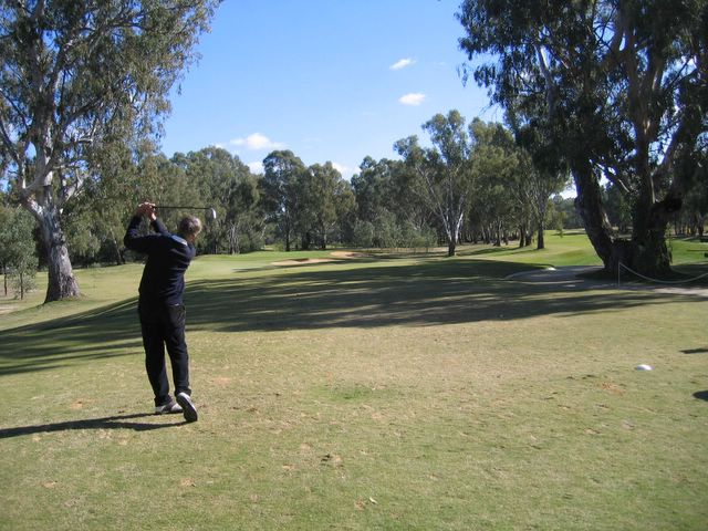 Yarrawonga & Border Golf Club - Mulwala: Fairway view Hole 2