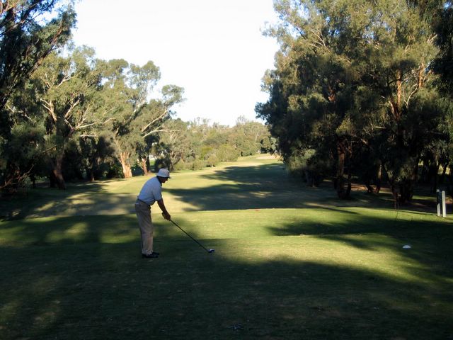 Yarrawonga & Border Golf Club - Mulwala: Fairway view Hole 18